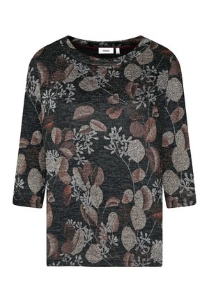 MIT BLÄTTER-PRINT - Strickpullover - silver brown