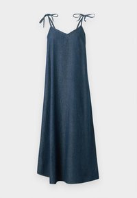 PCAGNETE MIDI SLIP DRESS - Denimové šaty - medium blue denim
