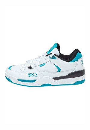 GLIDE - Joggesko - white teal