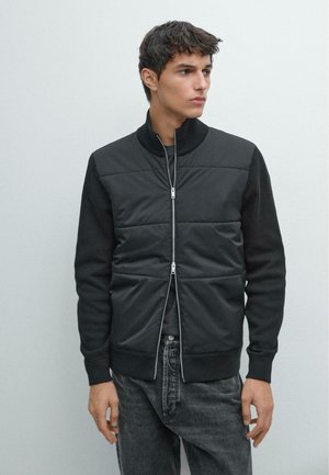 Felpa con zip - black