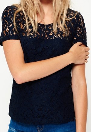 Blouse - mottled dark blue