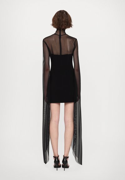 Norma Kamali RIBBON SLEEVE TURTLE NECK  - Kokteiļkleita/ballīšu kleita - black