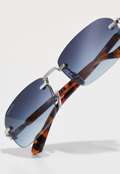Gucci UNISEX - Óculos de sol - silver/havana-blue