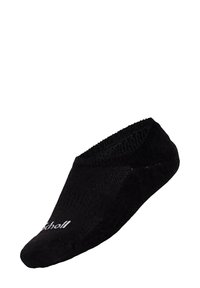Sock nera a taglio basso realizzata in tessuto texturizzato con design senza cuciture. Presenta un logo sul lato e un'apertura elastica per una vestibilità sicura.