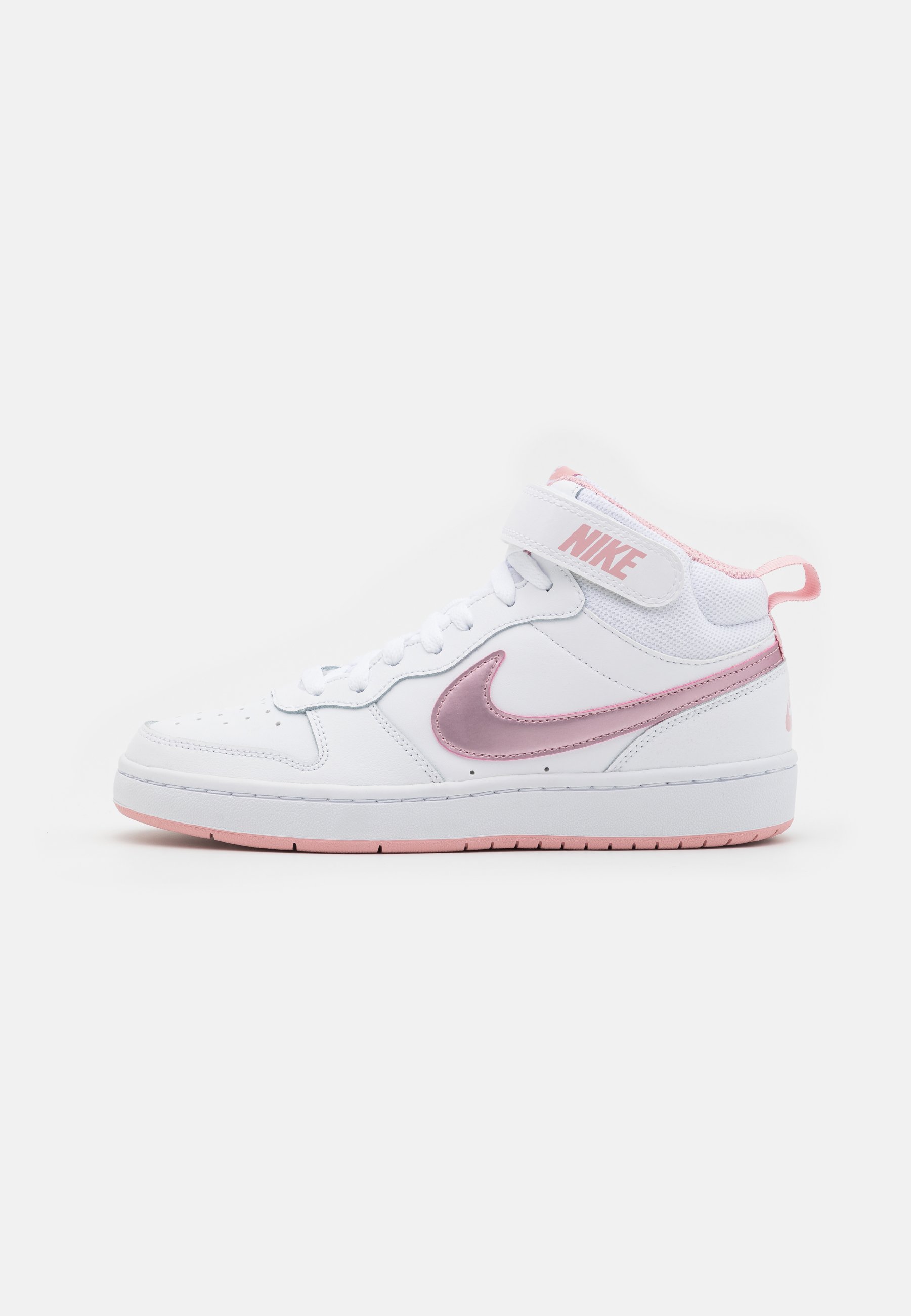 Nike Sportswear Court Borough Mid 2 Unisex High Top Trainers White Pink Glaze White Zalando Co Uk