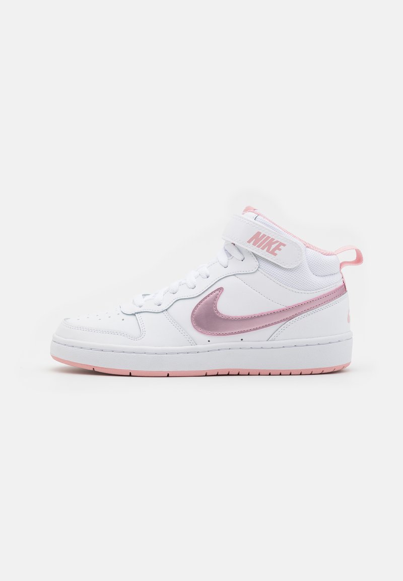 Nike Sportswear COURT BOROUGH MID 2 UNISEX - Sneakers high - white/pink glaze