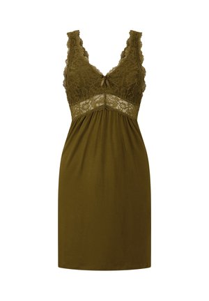 Hunkemöller, HUNKEMÖLLER NORA LACE SLIP DRESS - Nachthemd - green