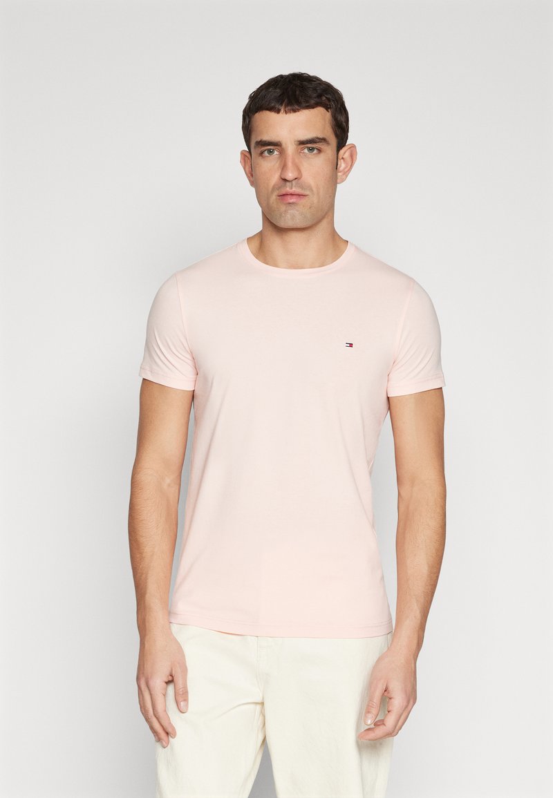 Tommy Hilfiger STRETCH SLIM FIT TEE - Osnovna majica kratkih rukava - pink crystal