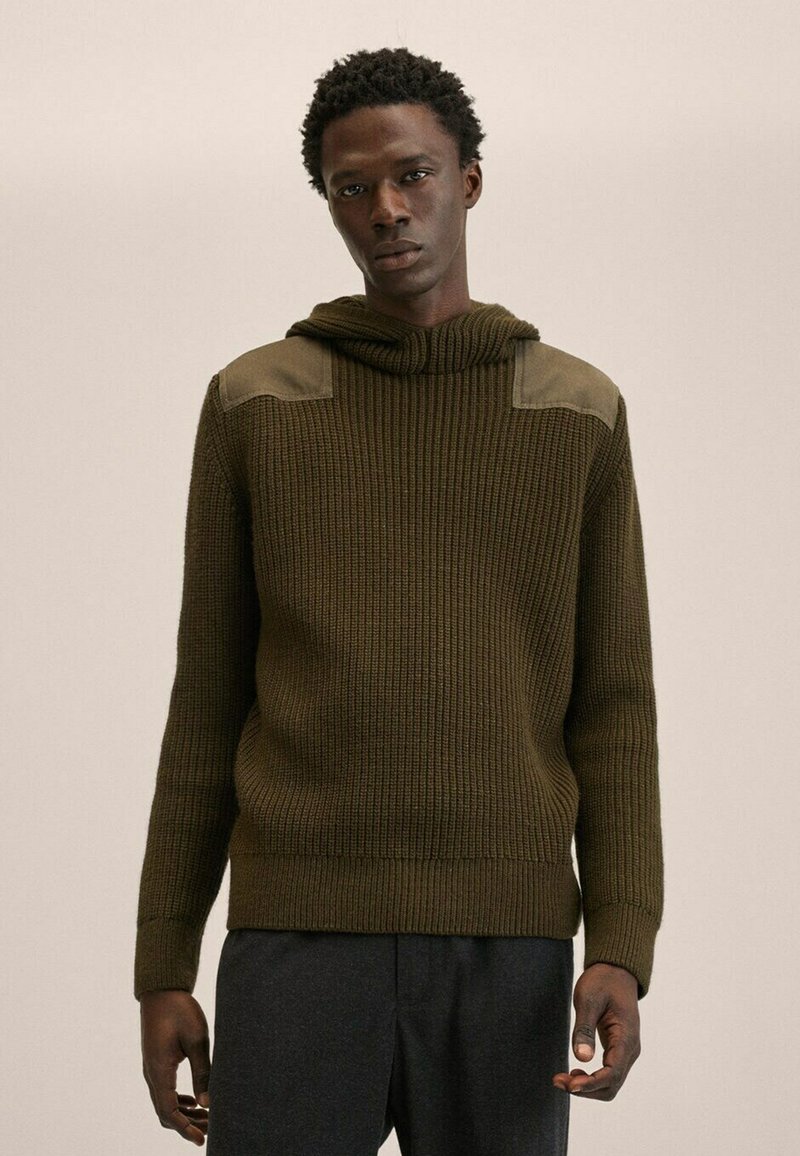 Herren Strickjacken | Mango ISOLA Kapuzenpullover khaki - VL07070 Herren Strickjacken | Mango ISOLA Kapuzenpullover khaki - VL07070