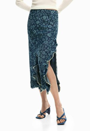 RUFFLE  - Denimnederdele - blue