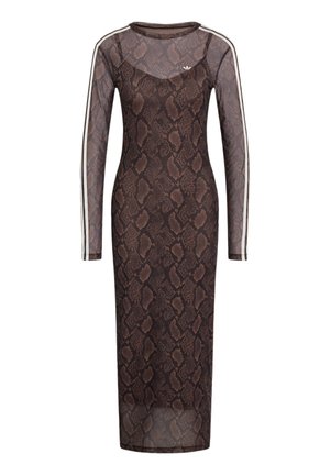 adidas Originals, ADIDAS ORIGINALS SNAKE PRINT MAXI DRESS - Freizeitkleid - earth strata   aurora coffee