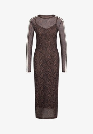adidas Originals, ADIDAS ORIGINALS SNAKE PRINT MAXI DRESS - Freizeitkleid - earth strata aurora coffee