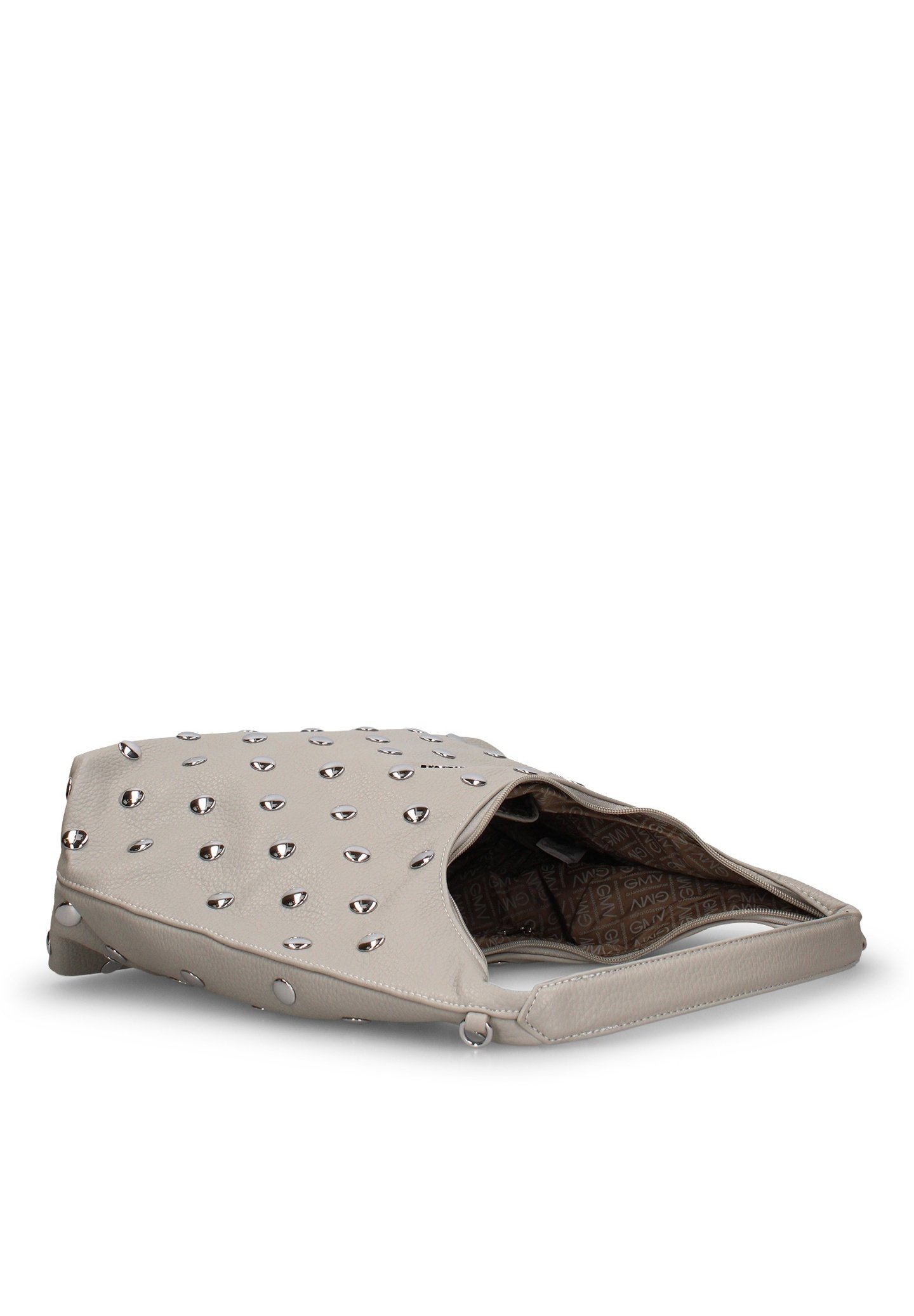 GIAN MARCO VENTURI イタリア製 キルティングボンバーレザー Gian Marco Venturi SHOULDER - Handbag - grey - Zalando