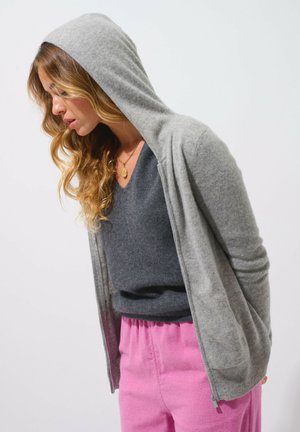 COLOMBIS FULL ZIP WITH HOOD - Gilet - mottled cloud