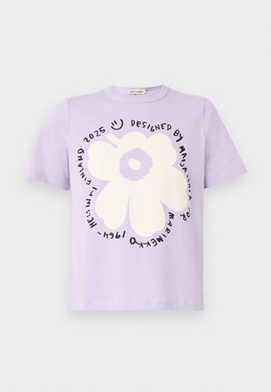 Marimekko, ERNA UNIKKO PLACEMENT UNISEX - Trükipildiga T-särk - lilac/off white/black