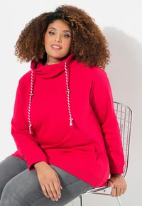 Ulla Popken MIT STEHKRAGEN RAGLANFORM LANGE ÄRMEL  - Sudadera - classic red