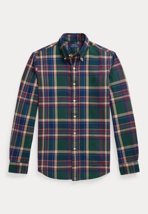 Polo Ralph Lauren, CUSTOM FIT PLAID FLANNEL SHIRT - Shirt - forest/burgundy