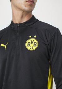 Puma BVB BORUSSIA DORTMUND TRAINING 1/4 ZIP - Sporto klubų atributika - black/faster yellow