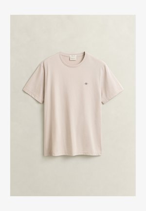 GANT, REGULAR FIT SHIELD T-SHIRT - Camiseta básica - clay beige