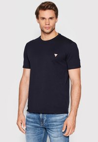 Guess KURZARM - Tricou basic - dunkelblau
