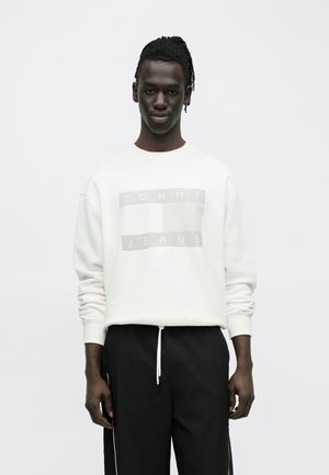 DISTRESSED FLAG CREW - Φούτερ - ancient white