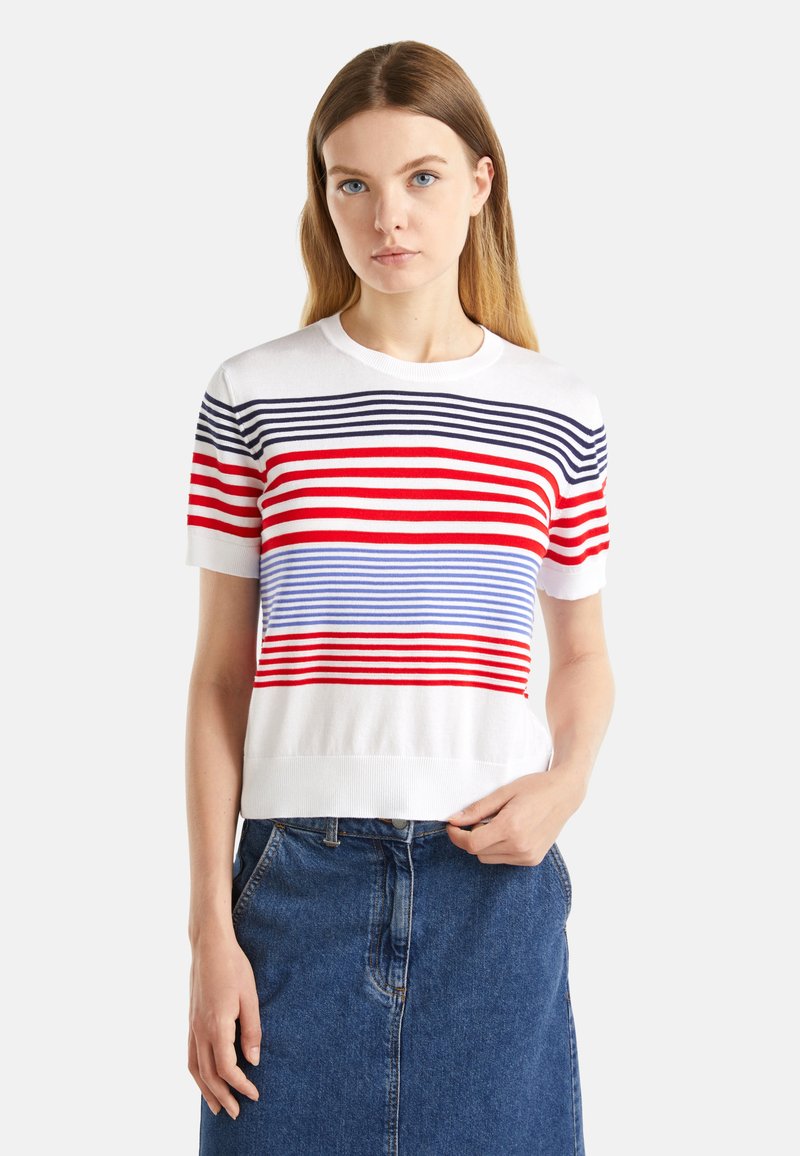 T-Shirt United Colors Of Benetton Donna - Cotone 100% Manica 3/4 Scollo A Barchetta - Foto 9