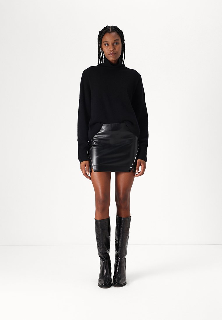 Patrizia Pepe GONNA SKIRT - Mini skirt - nero/black - Zalando.ie Patrizia Pepe GONNA SKIRT - Mini skirt - nero/black - Zalando.ie