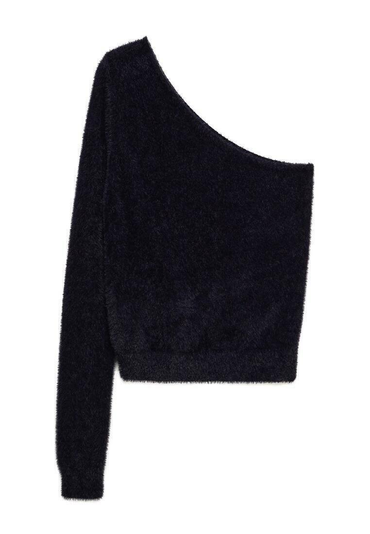 Mango Fleece trui zwart Mango Fleece trui zwart