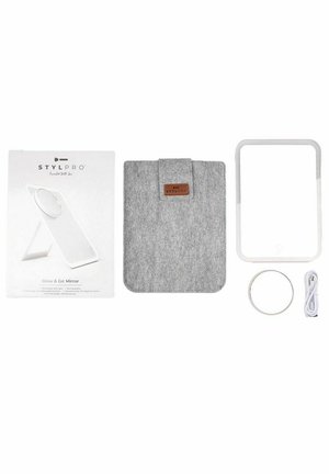 GLOW & GO MAKEUP VANITY MIRROR WITH MAGNETIC 10X ZOOM & CASE. - Huidverzorgingsset - white