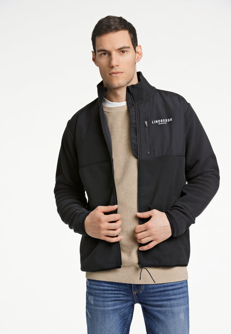 Lindbergh CONTRAST QUALITY - Giacca in pile - black