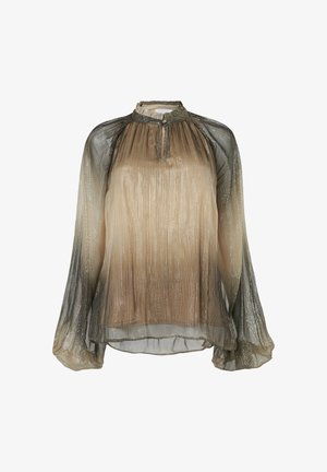 Leem, BALLOON SLEEVE TOP - Blouse - brown