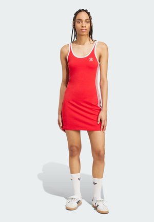 Shift dress - better scarlet white