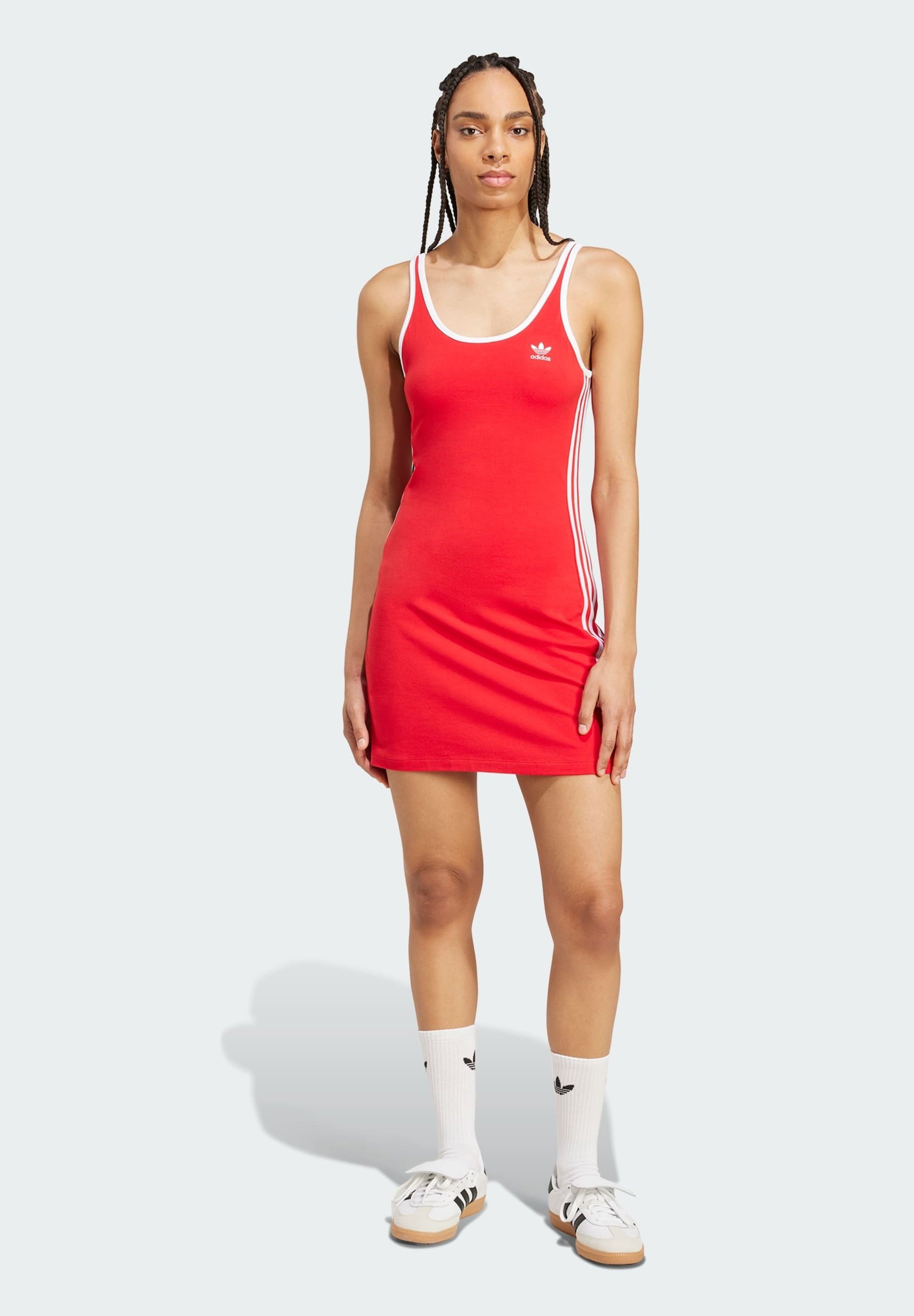 adidas Originals Shift dress - better scarlet white/red - Zalando.co.uk