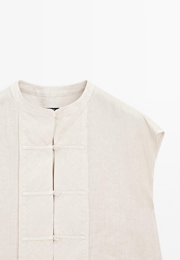 DETAILS  - Waistcoat - beige3