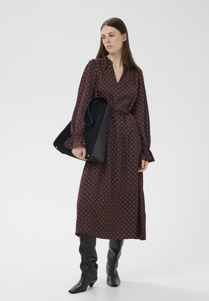 ZANIA - Denné šaty - brown/bordeaux small dot