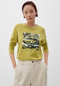 s.Oliver PRINT MIT 3/4 ÄRMELN - Langarmshirt - gelb