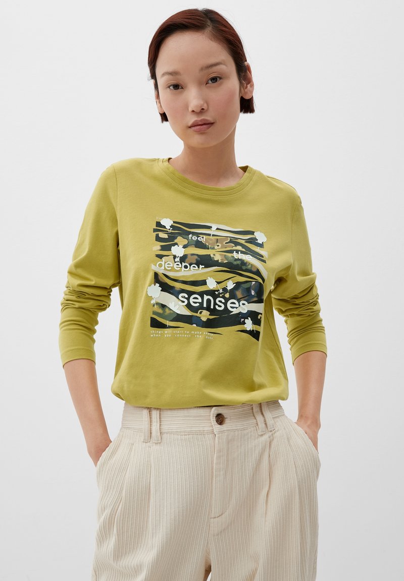 s.Oliver PRINT MIT 3/4 ÄRMELN - Langarmshirt - gelb