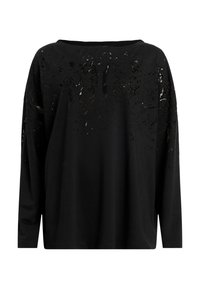 AllSaints RITA SNAKE TEE - Topper langermet - black