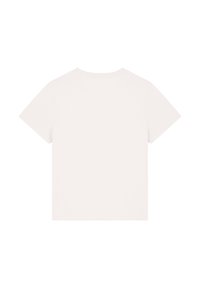 Kortekorte mouwen t-shirt in off-white katoen, ronde halslijn, eenvoudige design, zachte textuur en een ontspannen, ongestructureerde pasvorm.