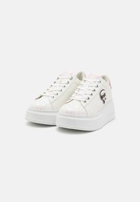 KARL LAGERFELD ANAKAPRI GLITTER - Sneaker low - white/pink