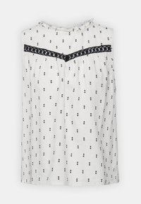 Vero Moda VMLULU DOBBY DETAIL  - Topper - oatmeal/black