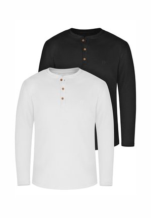 2 PACK - Langarmshirt - schwarz/weiß