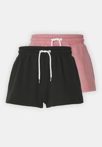 2 PACK - Shorts - black/light pink