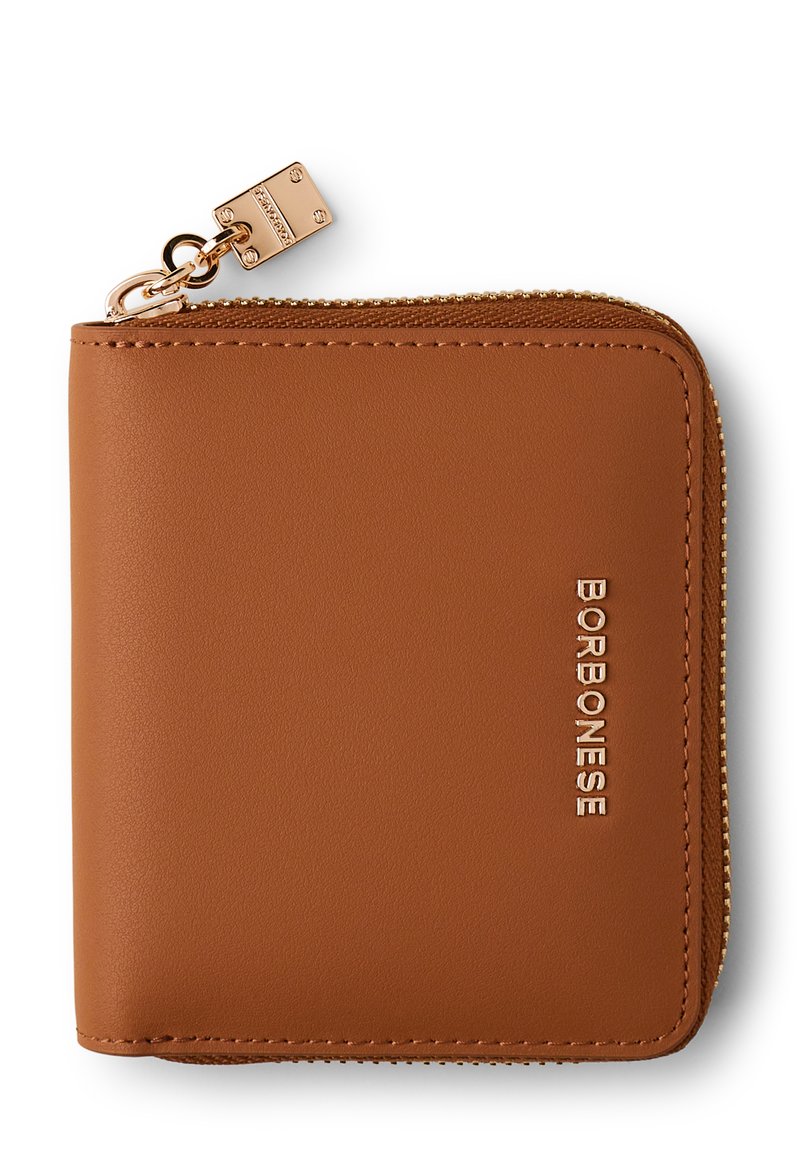 Borbonese LETTERING MEDIUM-ZIPAROUND - Geldbörse - caramel
