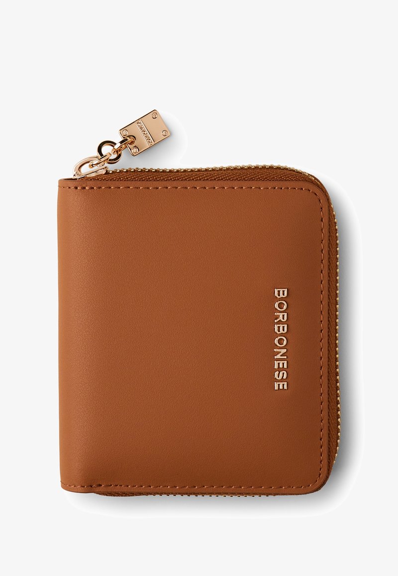 Borbonese LETTERING MEDIUM-ZIPAROUND - Geldbörse - caramel
