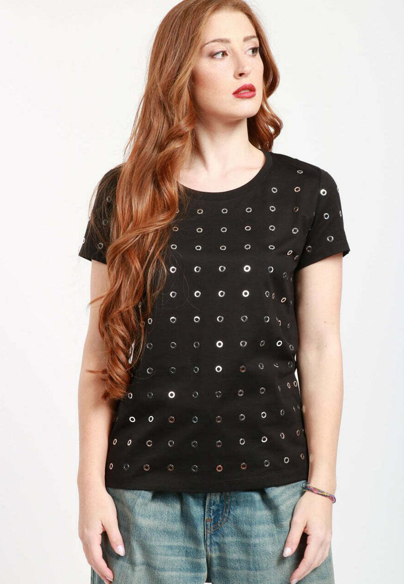 Dondup T-shirt con stampa - black