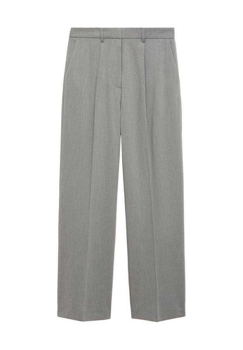 Mango Broek lichtgrijs gemêleerd