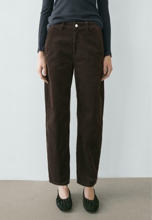 BARREL FIT - Bukser - mottled dark brown