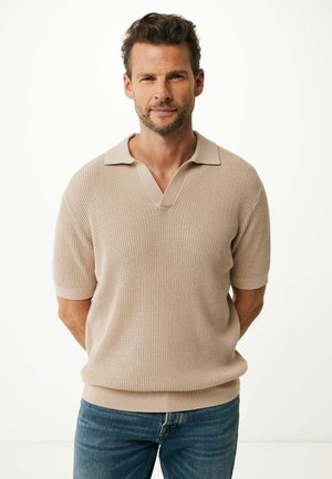 Mexx SHORT SLEEVE OPEN BUTTONLESS - Polo shirt - sand