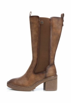 Stivali con plateau - taupe